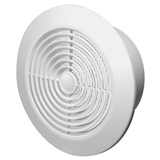 4-inch / 100 mm Circular Ceiling Mounted Air Vent Grille Cover, Round Ventilation Extract/Supply Valve Diffuser (White)