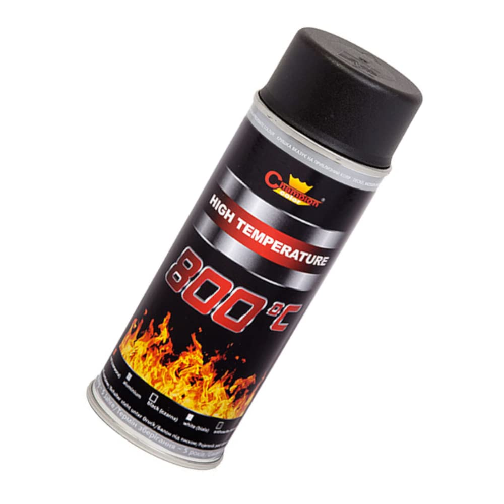 400 mL Black RAL 9011 Heat-Resistant Enamel Paint Silicone-Based Up to 800 C - High Temperature Metal Coating