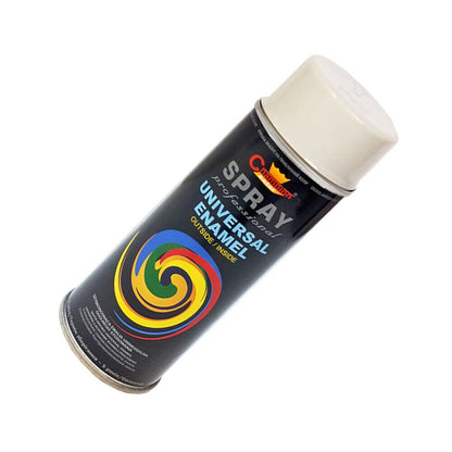 400 mL Pure White Glossy (RAL 9010) Universal Gloss Enamel Spray Paint - Fast Drying High Shine Finish with Strong Coverage - for Metal, Wood, Plaster and Selected Plastics, Indoor and Outdoor Use