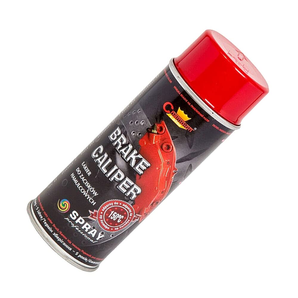 400 mL Red Brake Caliper Spray Paint - High Temperature Coating up to 150°C for Calipers & Brake Drums - Helps Protect from Corrosion and Chemicals, Abrasion Resistant Finish for Car, Motorbike