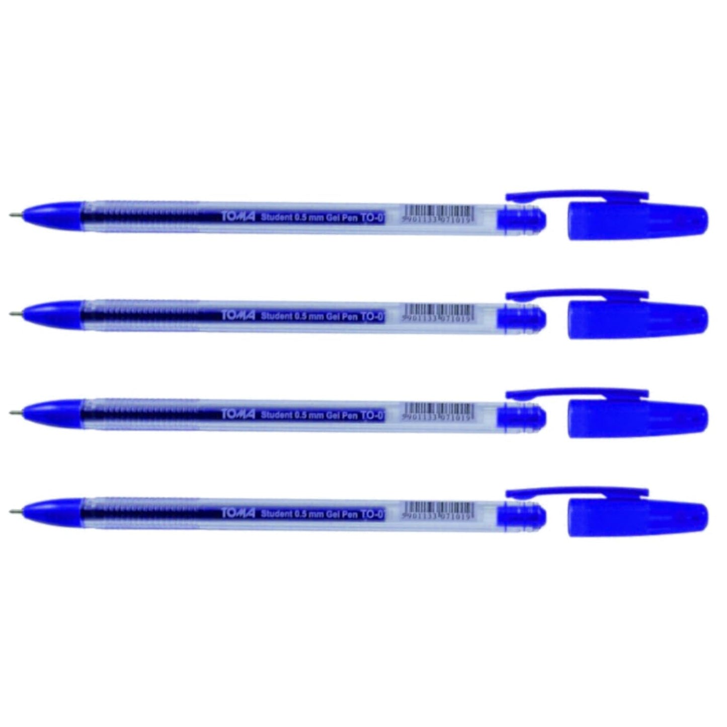 Ballpoint Pens, Gel Ink Ballpoint Pens, Smudge Free, Extra Fine Point 0.5 mm, Ideal for School, Office (Blue, 4 Pens)