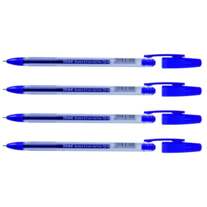 Ballpoint Pens, Gel Ink Ballpoint Pens, Smudge Free, Extra Fine Point 0.5 mm, Ideal for School, Office (Blue, 4 Pens)