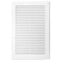 White Louvred Wall Vent Grille with Flyscreen and Screw Covers, 180 x 250 mm, Air Ventilation Duct Cover with Flat Back