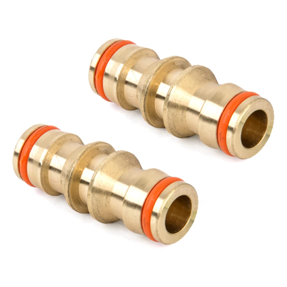Brass Double Male Hose Connector Coupler Extender for Join Garden Hose Pipe Tube (Pack of 2)