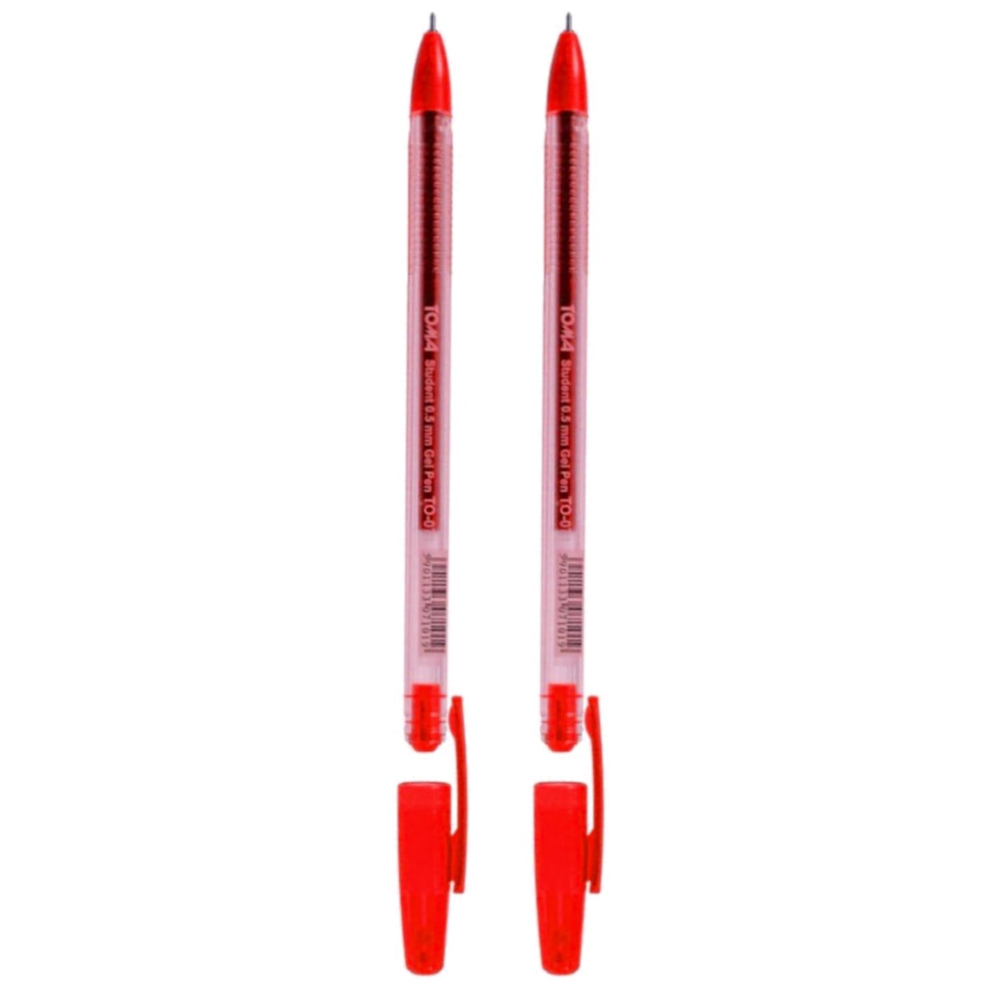 Ballpoint Pens, Gel Ink Ballpoint Pens, Smudge Free, Extra Fine Point 0.5 mm, Ideal for School, Office (Red, 2 Pens)
