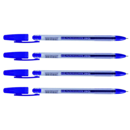 Ballpoint Pens, Gel Ink Ballpoint Pens, Smudge Free, Extra Fine Point 0.5 mm, Ideal for School, Office (Blue, 4 Pens)