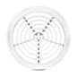 White Mini Round Air Vent Grille 80mm with Flange and Fly Screen Ventilation Cover