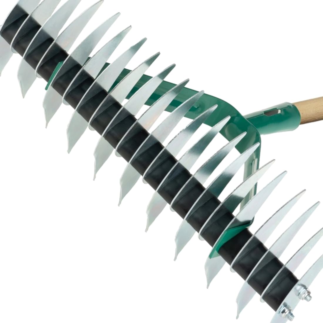 Lawn Aerator Scarifier with Handle, Effective Manual Lawn Grass Soil Maintenance, Hand Dethatching Rake, Moss Removal Garden Tool