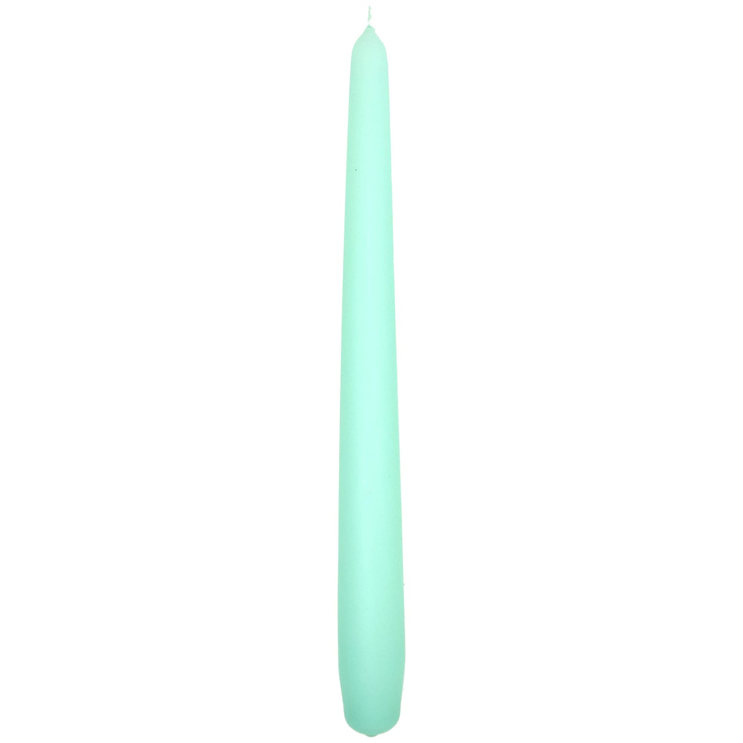 Tapered Dinner Candles, Pack of 10, Unscented, Long Burning Time, 24 cm / 19.45" (Fresh Mint, Matt)