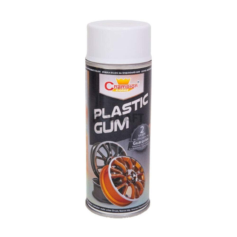 400 mL White Peelable Spray Film Semi-Matt - Fast Drying Flexible Protective Coating for Alloy Wheels and Tuning Parts - Helps Protect From Moisture, Dirt and UV, Removable Finish, Styling