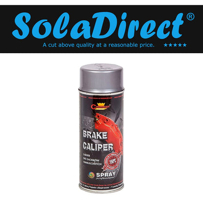 400 mL Silver Brake Caliper Spray Paint - High Temperature Coating up to 150°C for Calipers & Brake Drums - Helps Protect from Corrosion and Chemicals, Abrasion Resistant Finish for Car, Motorbike