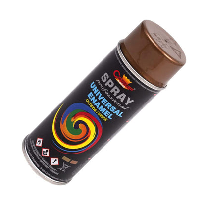 400 mL Copper Universal Gloss Enamel Spray Paint - Fast Drying High Shine Finish with Strong Coverage - for Metal, Wood, Plaster and Selected Plastics, Indoor and Outdoor Use