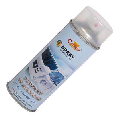 400 mL Plastic Adhesion Promoter Primer Spray for Bumpers and Car Trim - Fast Drying High Coverage Undercoat for PP, PE, EPDM and Selected ABS Plastics - Pre-Paint Prep for Automotive Refinishing