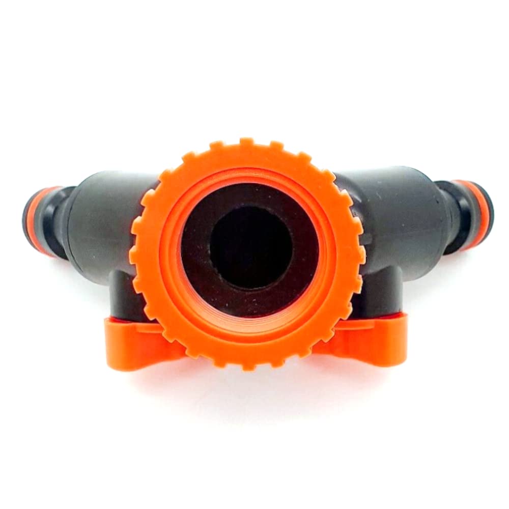 2 Way Garden Tap Connector, Garden Hose Tap Y Splitter Connector with Individual On/Off Valves