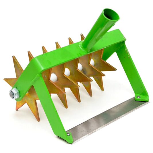 Rotary Soil Cultivator, 2-in-1 Hand Tool - Soil Rejuvenator, Hand Scarifier Head, 20 cm / 8" Wide, Gardening and Farming Tool
