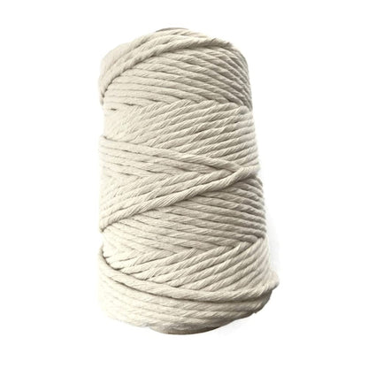 Premium Undyed Macrame Cord Twine, 50 m / 164 ft of 5 mm Thick Natural Cotton Thread Yarn Macrame Rope (Reel)