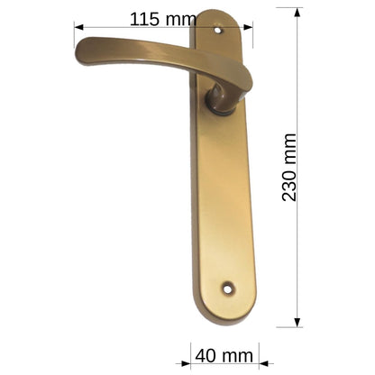 Modern Gold Interior Door Handle Set with Sleek Lever Design and Backplate, Ideal for Bedroom and Bathroom Doors, Durable