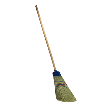 125 cm Long Handmade Corn Broom Sweeping Brush for Patio Stable Yard Garden Warehouse