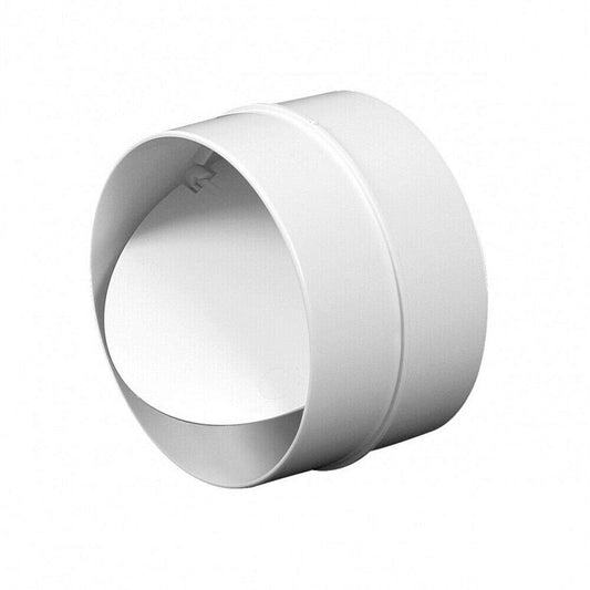 150 mm / 6 in Anti Backdraft Non-Return Pipe Connection White PVC Round Grille