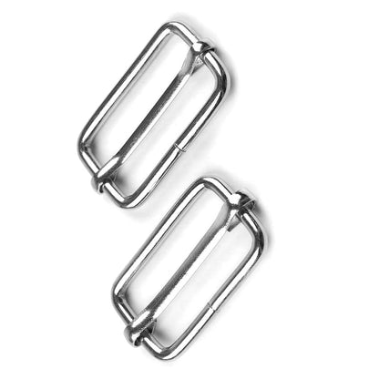 10 x 50 mm 3 Bar / Tri Glide Sliders Buckles Fasteners Backpack, for Webbing Strap, Bag, Accessories, Metal, Silver