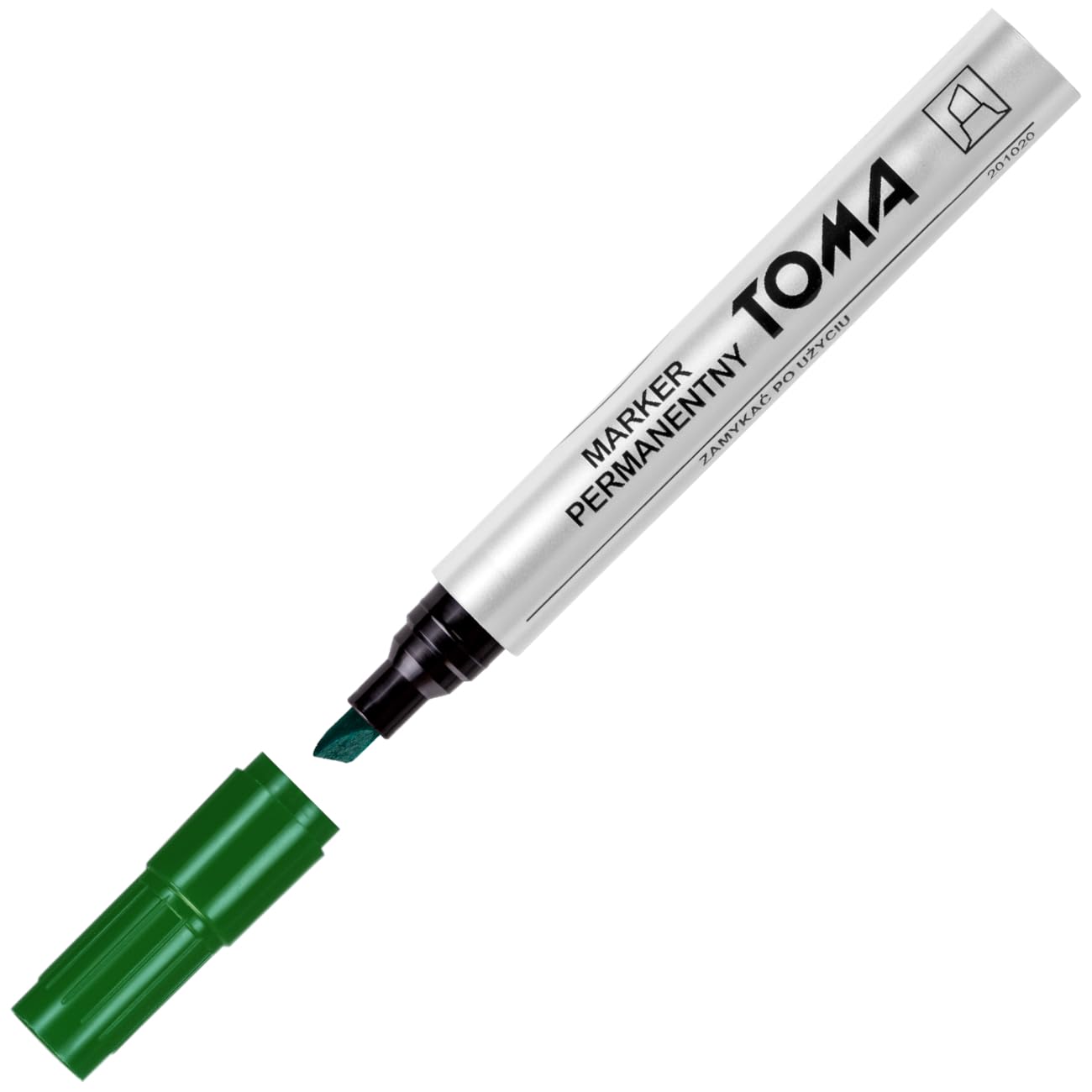 Permanent Marker Pens, Set of 4 Colours (Red, Blue, Green, Black), Fine Chisel Tip, Waterproof Markers