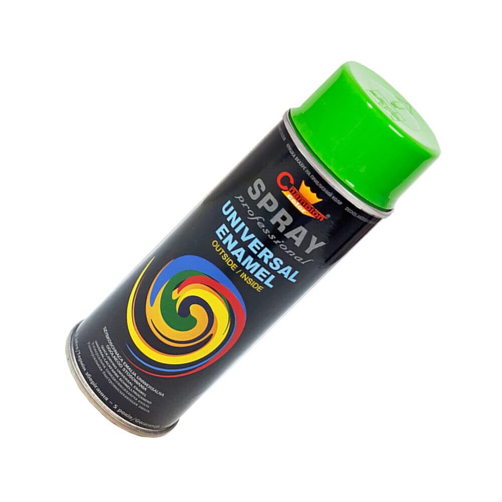 400 mL Yellow Green (RAL 6018) Universal Gloss Enamel Spray Paint - Fast Drying High Shine Finish with Strong Coverage - for Metal, Wood, Plaster and Selected Plastics, Indoor and Outdoor Use