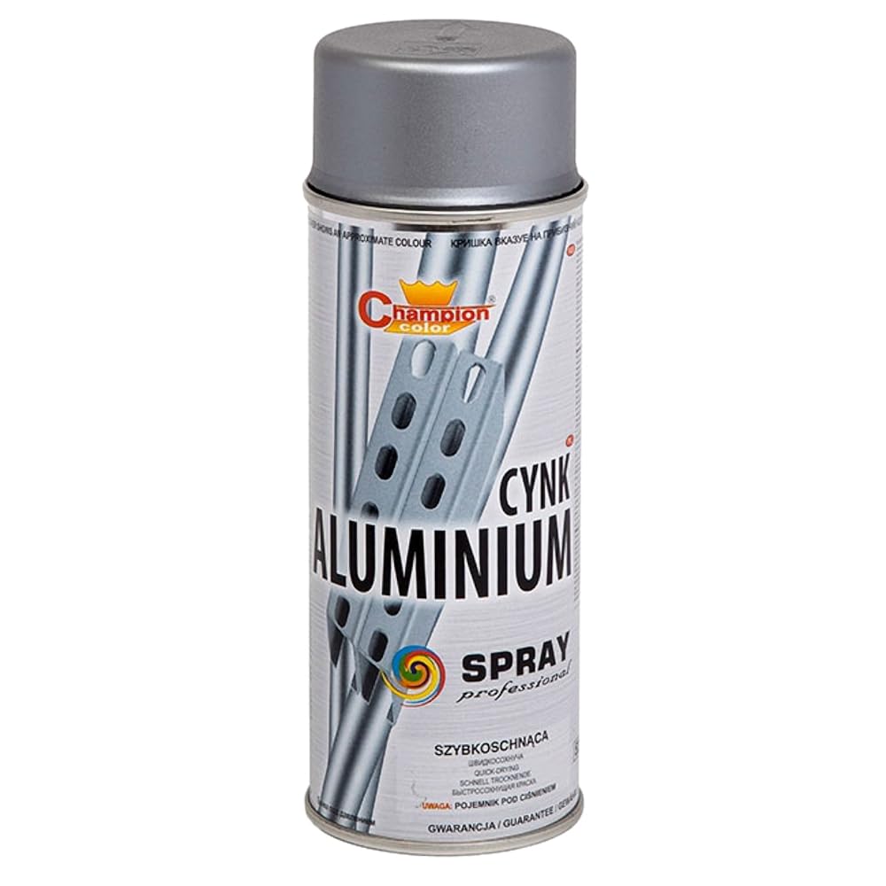 2 x 400 mL Zinc Aluminium Spray Paint for Galvanised Steel - Protective and Renovation Coating with Metallic Finish - for Gutters, Roofs, Sills, Fences, Pipes, Steelwork, Suitable for Dry Indoor Areas