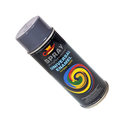 400 mL Graphite Grey (RAL 7024) Universal Gloss Enamel Spray Paint - Fast Drying High Shine Finish with Strong Coverage - for Metal, Wood, Plaster and Selected Plastics, Indoor and Outdoor Use