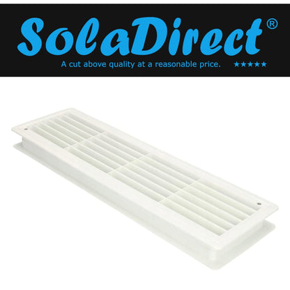 Door Air Vent Grille 460 x 135 mm / 18.1 x 5.3 in Double-Sided Ventilation Cover ABS Plastic (White)