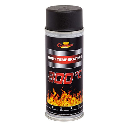 400 mL Black RAL 9011 Heat-Resistant Enamel Paint Silicone-Based Up to 800 C - High Temperature Metal Coating