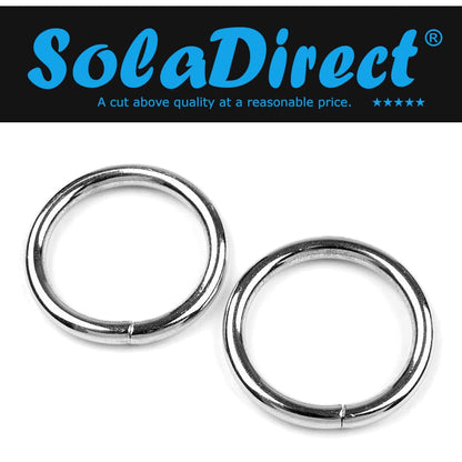 6 Pcs Buckles Set for 40 mm / 1.57" Webbing Strap, 6 x O Rings, Metal, Silver, Bag Making, Accessories, Straps, DIY, Crafts