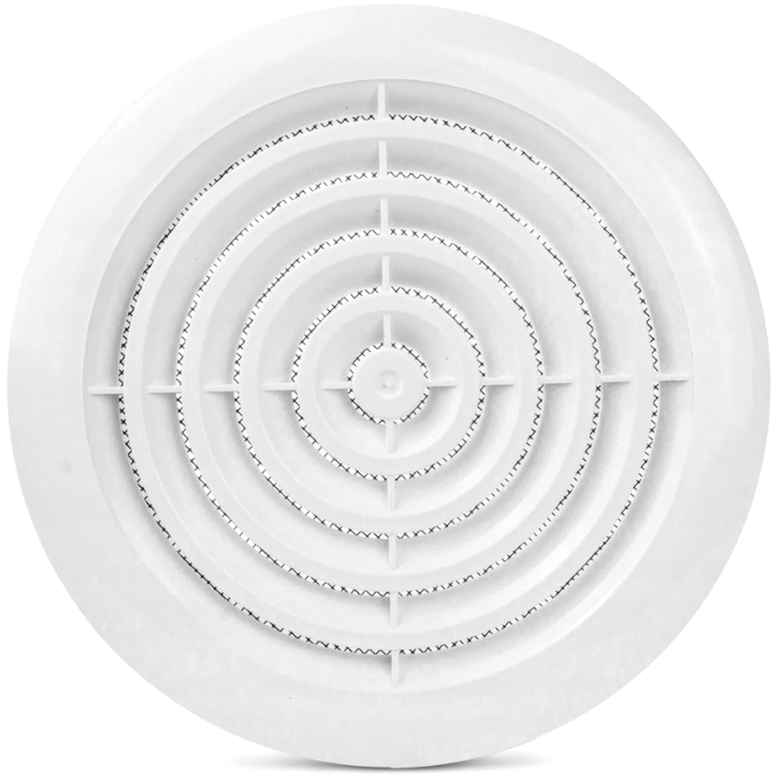 5-inch / 125 mm Circular Ceiling Mounted Air Vent Grille Cover, Round Ventilation Extract/Supply Valve Diffuser (White)