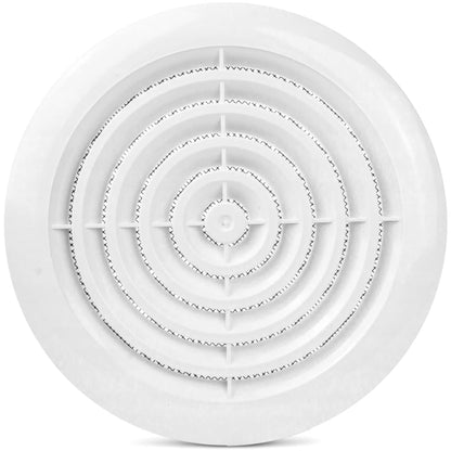 5-inch / 125 mm Circular Ceiling Mounted Air Vent Grille Cover, Round Ventilation Extract/Supply Valve Diffuser (White)