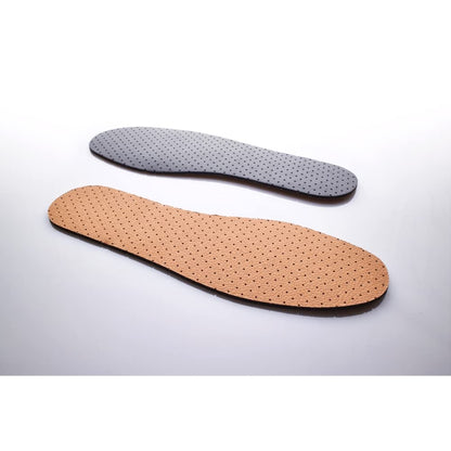 Leather Shoe Insoles with Active Carbon Anti Odour Active Fresh Soft Comfort Breathable Shoe Inserts (Size 8 UK / 42 EU)