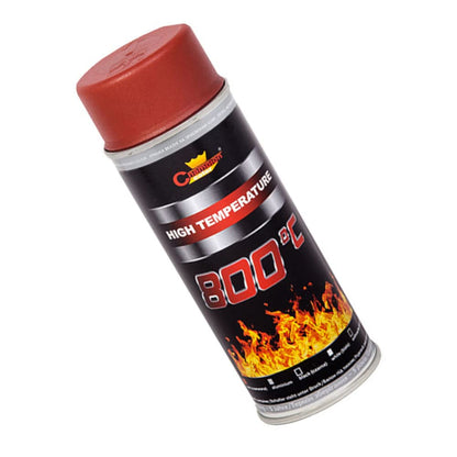 400 mL Red Heat-Resistant Enamel Paint Silicone-Based Up to 800 C - High Temperature Metal Coating
