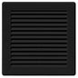Black Louvred Wall Vent Grille with Flyscreen and Screw Covers, 300 x 300 mm, Air Ventilation Duct Cover with Flat Back