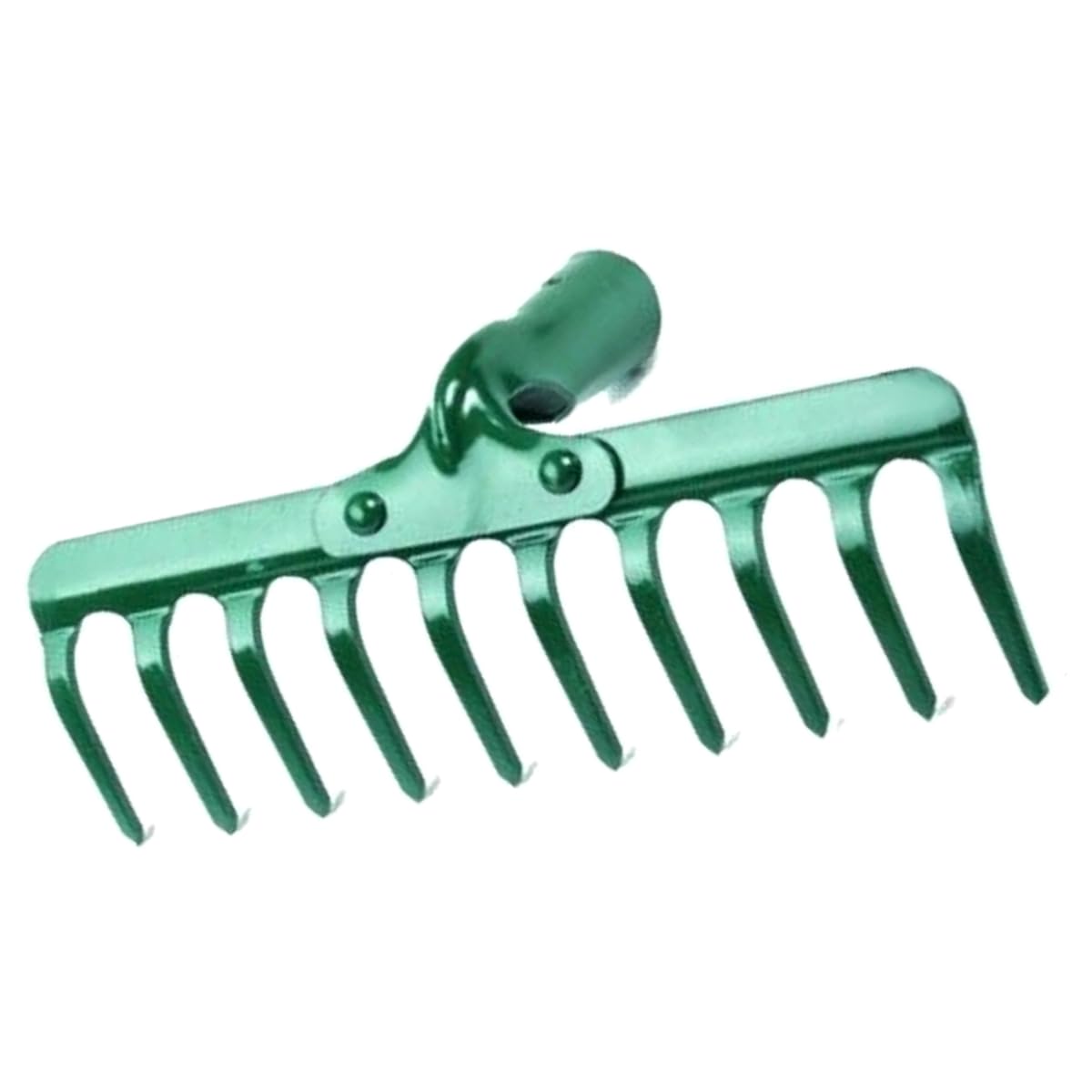 Steel Garden Rake for Hay, Leaves, Lawn, 25 cm / 10 in with 10 Tins, Ideal Gardening Tool (No Handle)