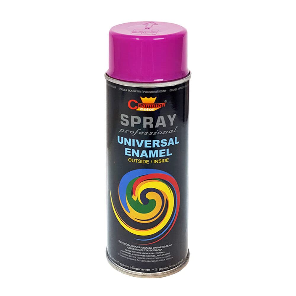 2 x 400 mL Signal Violet (RAL 4008) Universal Gloss Enamel Spray Paint - Fast Drying High Shine Finish with Strong Coverage - for Metal, Wood, Plaster and Selected Plastics, Indoor and Outdoor Use