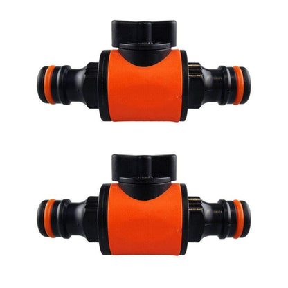 2 pieces of 1/2" Garden Hose Pipe In line Tap Shut Off Valve Fitting Connector