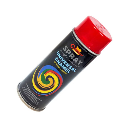 400 mL Carmine Red (RAL 3002) Universal Gloss Enamel Spray Paint - Fast Drying High Shine Finish with Strong Coverage - for Metal, Wood, Plaster and Selected Plastics, Indoor and Outdoor Use