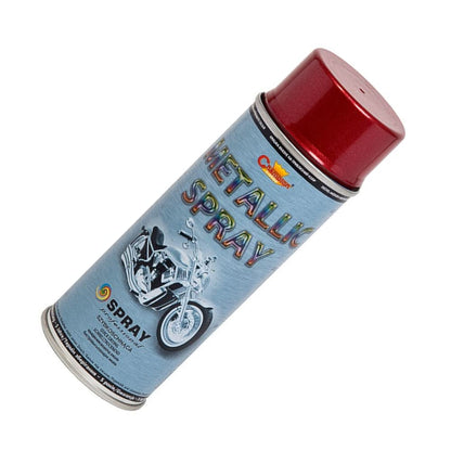 400 mL Red Metallic Acrylic Spray Paint - Shimmer Finish with Deep Colour Effect for Alloy Wheels, Hub Caps, Car Body Parts, Motorbike, Bicycle Components - for Metal, Aluminium, Wood, DIY