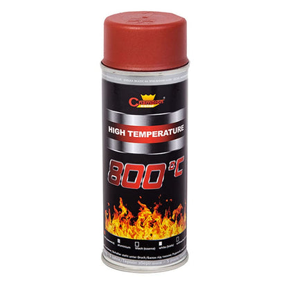 400 mL Red Heat-Resistant Enamel Paint Silicone-Based Up to 800 C - High Temperature Metal Coating