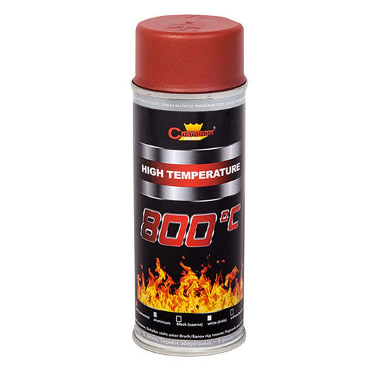 400 mL Red Heat-Resistant Enamel Paint Silicone-Based Up to 800 C - High Temperature Metal Coating