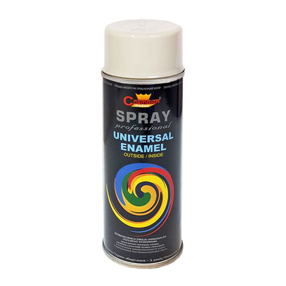 2 x 400 mL Pure White Glossy (RAL 9010) Universal Gloss Enamel Spray Paint - Fast Drying High Shine Finish with Strong Coverage - for Metal, Wood, Plaster and Selected Plastics, Indoor and Outdoor Use