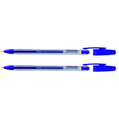 Ballpoint Pens, Gel Ink Ballpoint Pens, Smudge Free, Extra Fine Point 0.5 mm, Ideal for School, Office (Blue, 2 Pens)