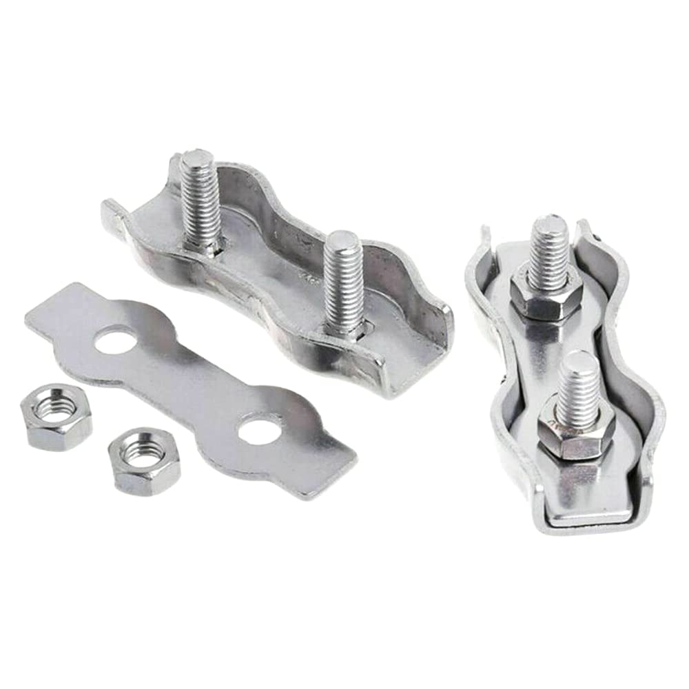 10 x 6 mm Electric Fence Wire Connector Rope Clip Duplex Bolt Cable Clamp Poly Electric Fencing Joint