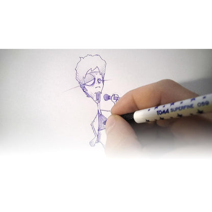 Ballpoint Pens, Retractable Smudge Free Pens, Extra Fine Point 0.5 mm, Ideal for School, Office, Everyday Use (Blue, 2 Pens)