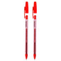 Ballpoint Pens, Gel Ink Ballpoint Pens, Smudge Free, Extra Fine Point 0.5 mm, Ideal for School, Office (Red, 2 Pens)