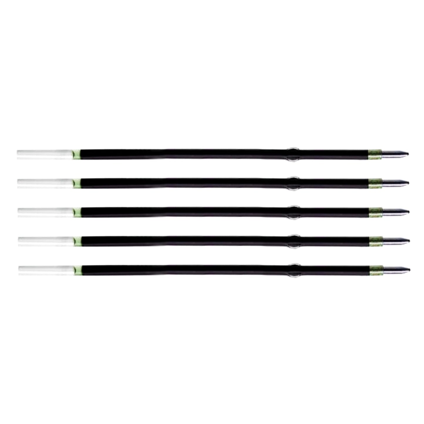 5 Pcs Ballpoint Pen Refills, Length 107 mm, Retractable Pen Refills, Smooth Writing, Smudge Free Ballpoint Pen Refills (Green)