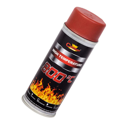 400 mL Red Heat-Resistant Enamel Paint Silicone-Based Up to 800 C - High Temperature Metal Coating